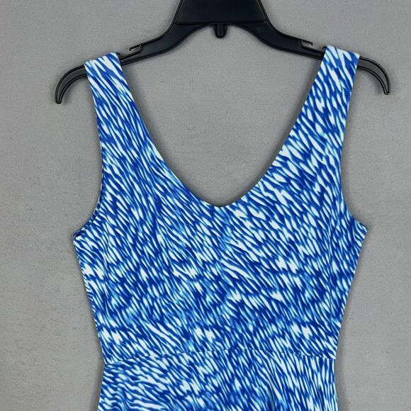 Athleta Dress Womens Small Blue Reef Print Dreamin Resort Coastal Vacay Casual - Picture 7 of 13